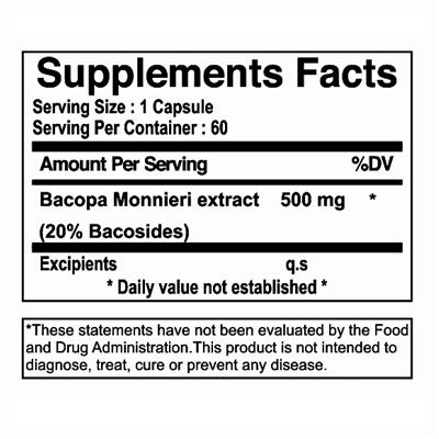 bacopa 500 mg sf