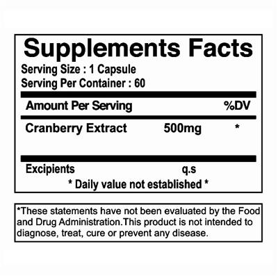 cranberry extract 500 mg sf