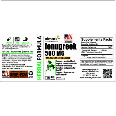 fenugreek 500 mg label