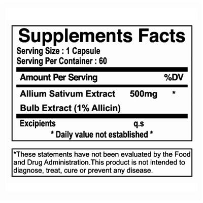 garlic extract 500 mg sf