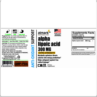 alpha lipoic acid 300 mg label