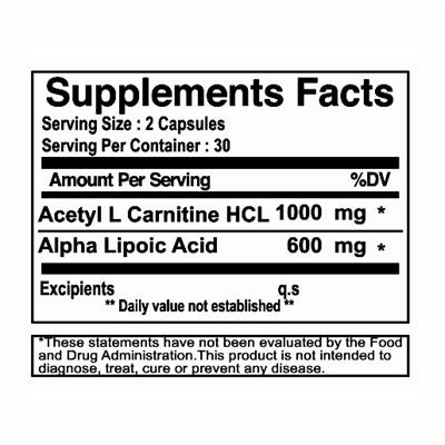 alpha lipoic acid and acetyl lcarnitine hcl sf