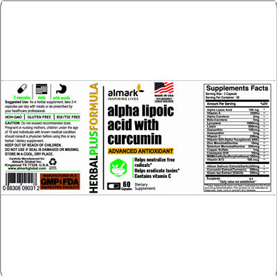 alpha lipoic acid with curcumin label