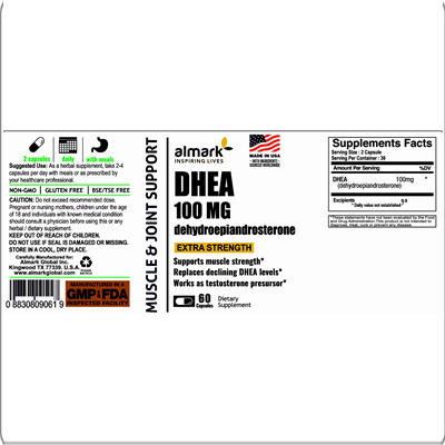 dhea 100 mg label