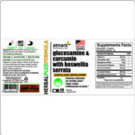 glucosamine and curcumin with boswellia serata label