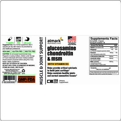 glucosamine chondroitin and msm label