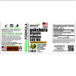 gokshura organic tribulus 500 mg label