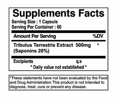gokshura organic tribulus 500 mg sf