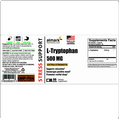 l tryptophan 500 mg label