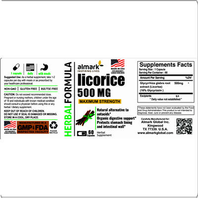 licorice 500 mg label