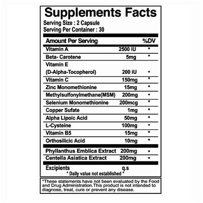 msm with vitamins and centella asiatica sf