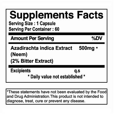 neem azadirachta indica 500 mg sf