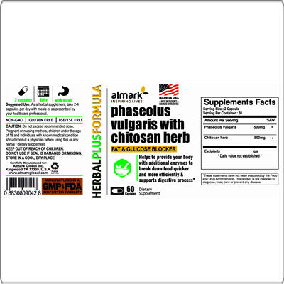 phaseolus vulgaris with chitosan herb label