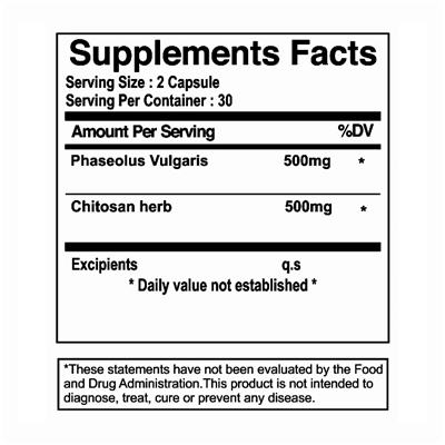 phaseolus vulgaris with chitosan herb sf