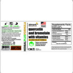 quercetin and bromelain with vitamins label