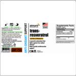 trans resveratrol label