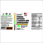 tribulus terrestris l arginine with ashwagandha label